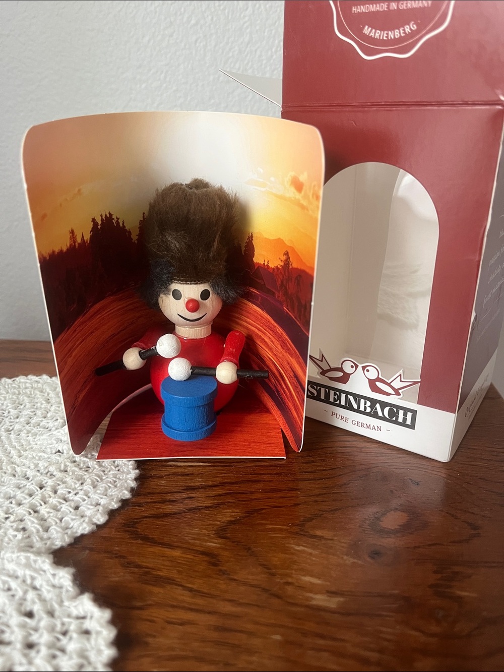 Steinbach: German Red Santa Wooden Holiday Figure - Festive Home Holiday Decor